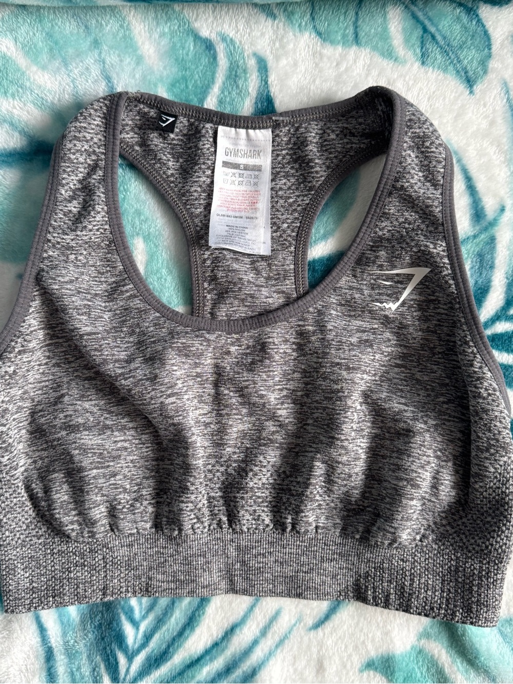 Gymshark Seamless Racerback Sports Bra - Heather Gray